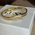 Gold-Tone Crystal Cuff Bracelet |Standard Size