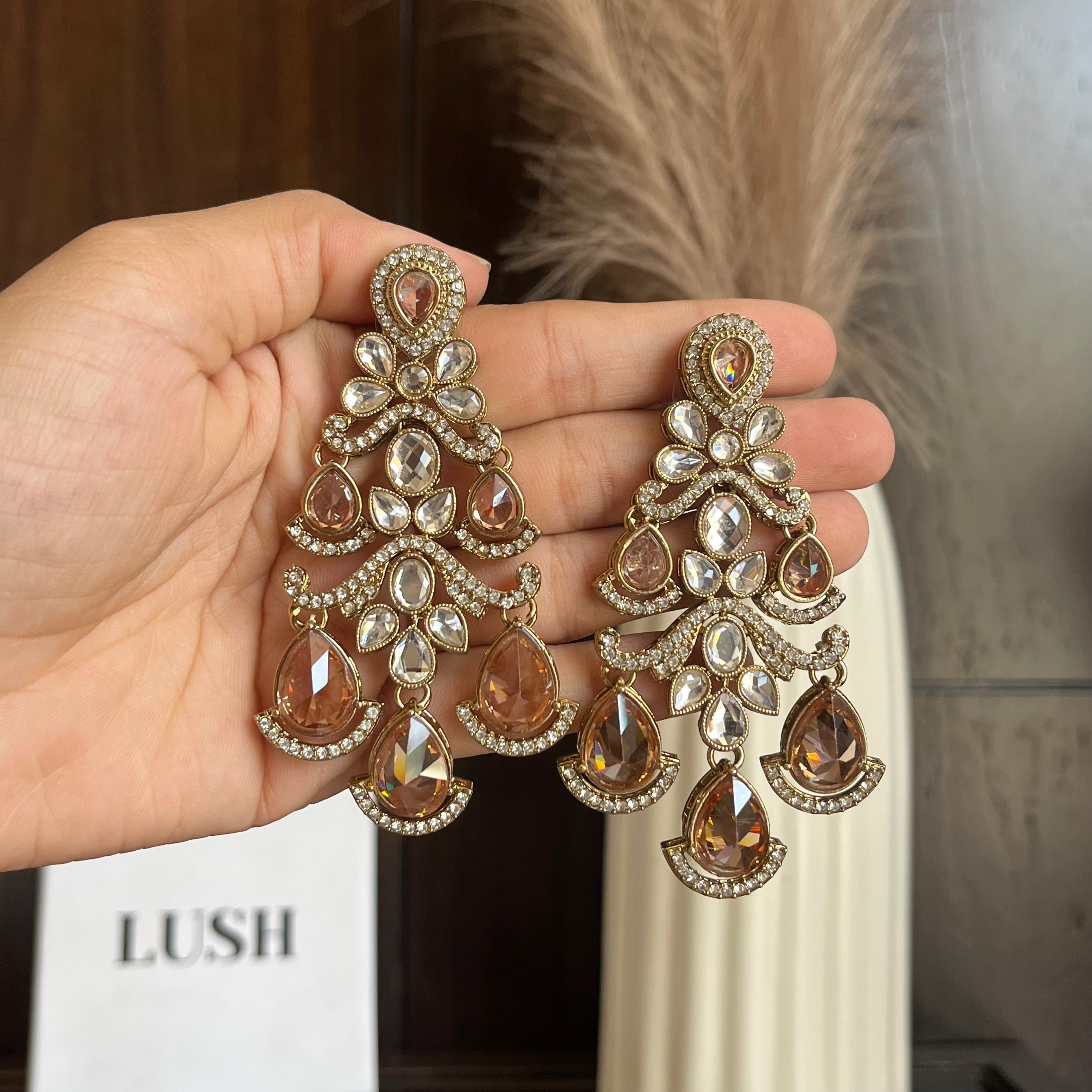 Aurora Crystal Chandelier Earrings