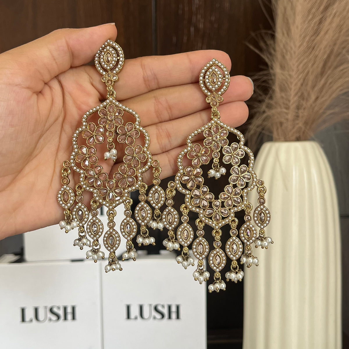 Gulnaar Chandbali Earrings