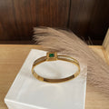 Emerald Radiance Cuff Bracelet |Standard Size