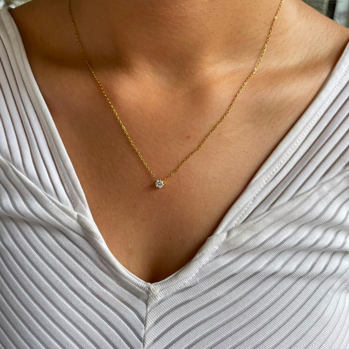 Solitaire Spark Necklace