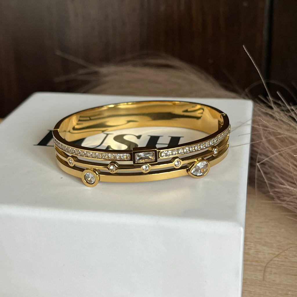 Celeste Crystal Cuff Bracelet Standard Size