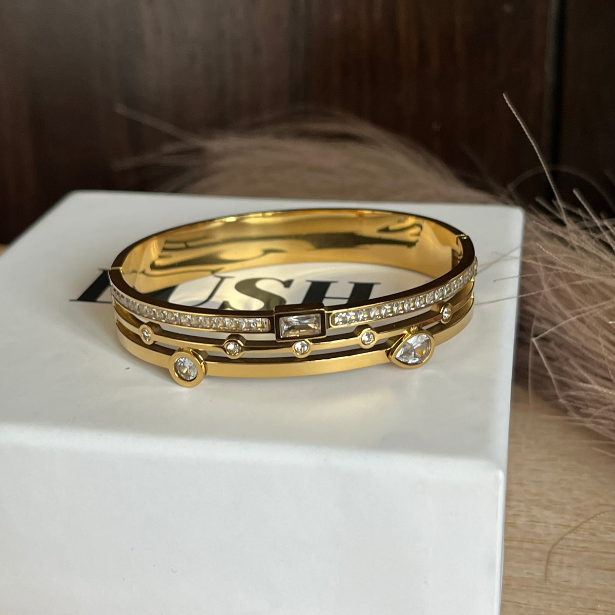 Celeste Crystal Cuff Bracelet Standard Size