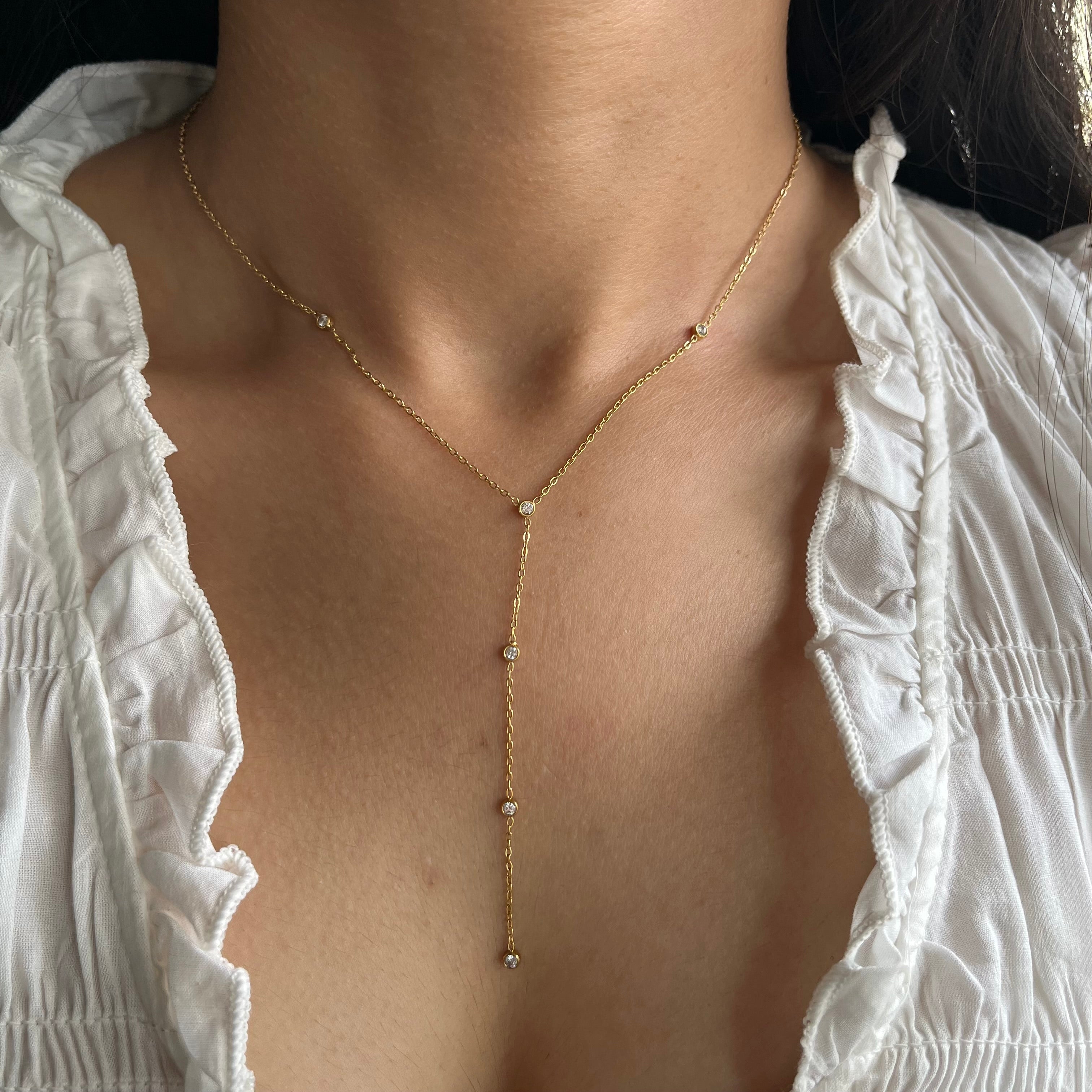 Celeste Y-Drop Necklace