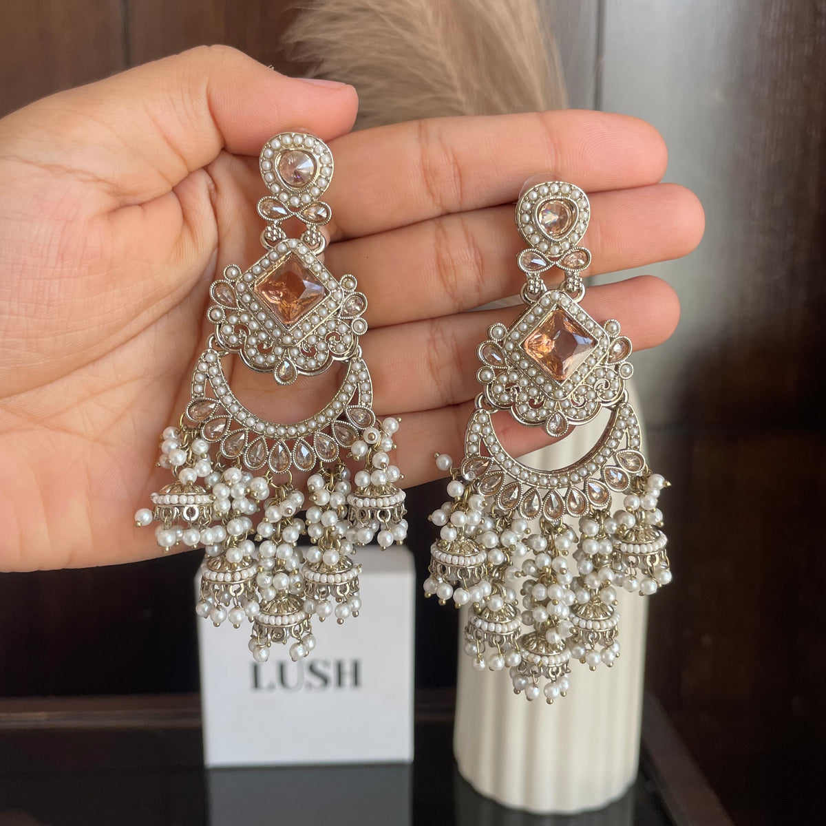 Gulab Chandbali Jhumkas
