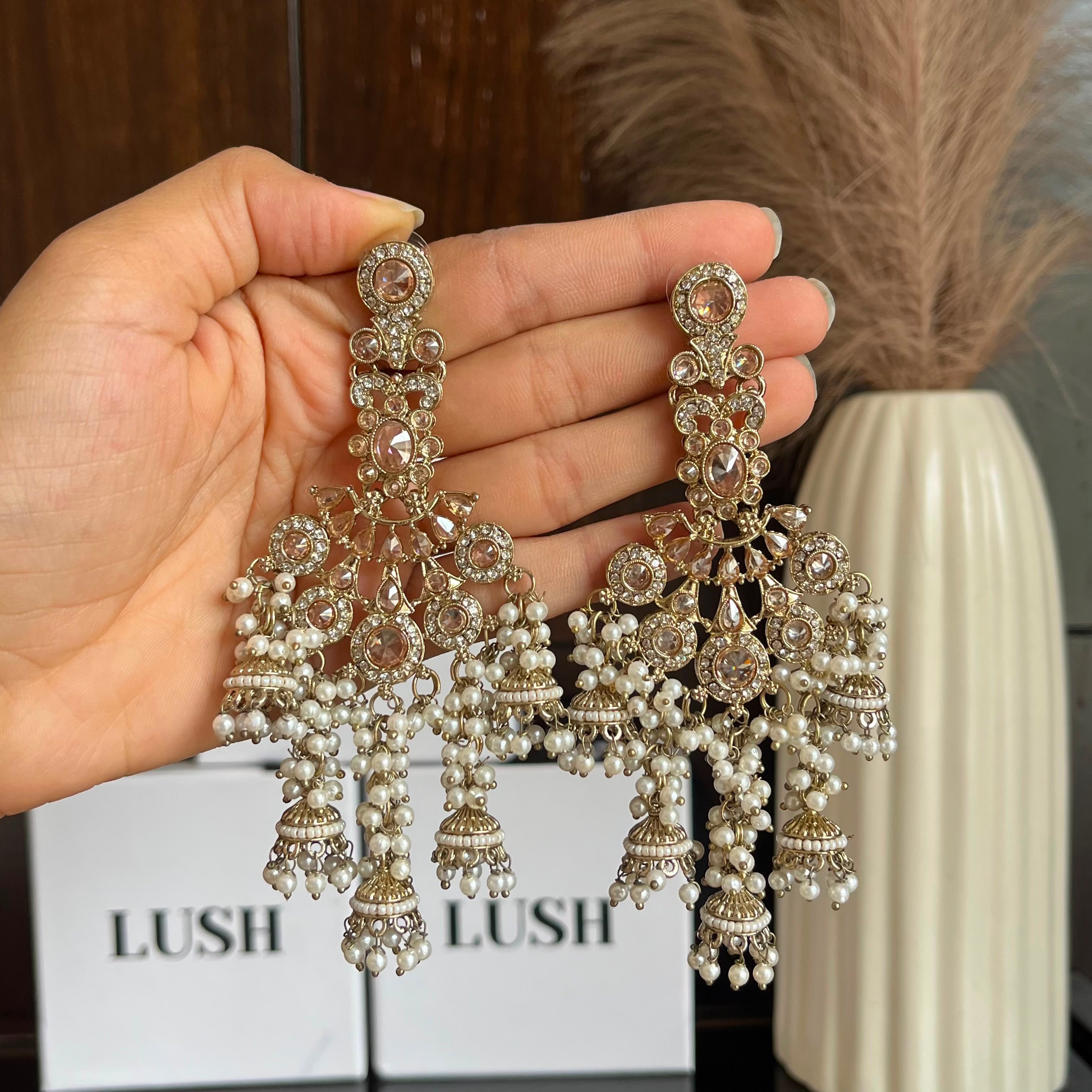 Zoya pearl cascade earrings
