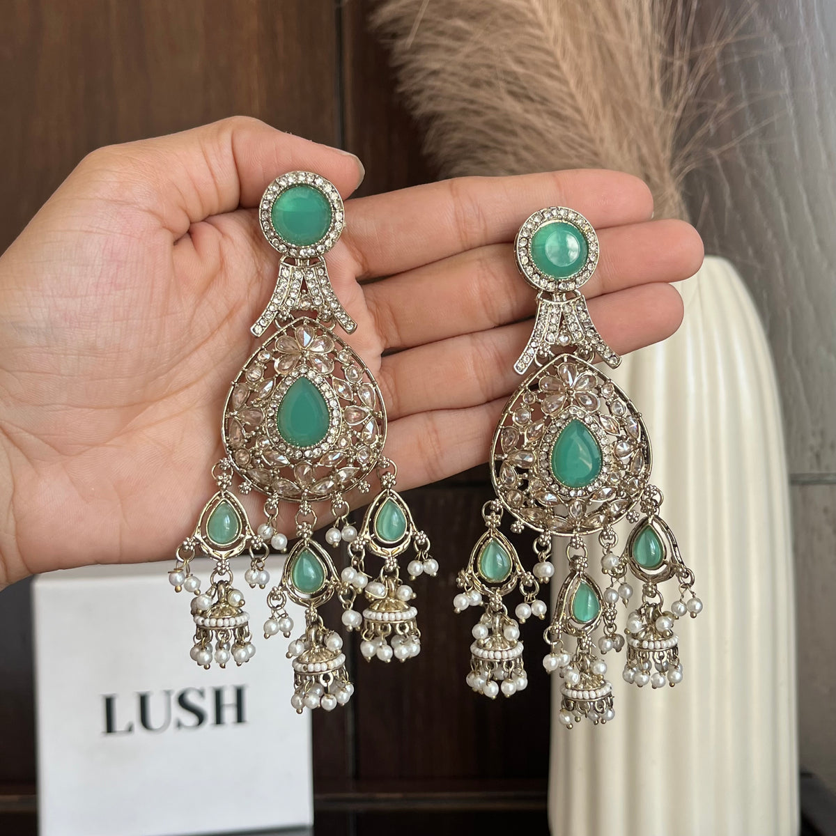 Kundan Chandelier Earrings