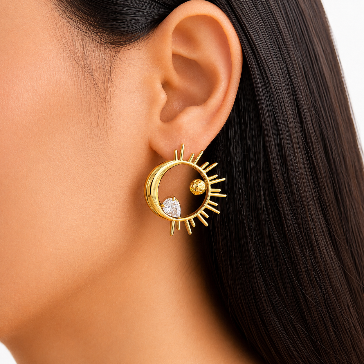 Celestial Glow Stud Earrings