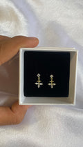 Mauve drop earrings