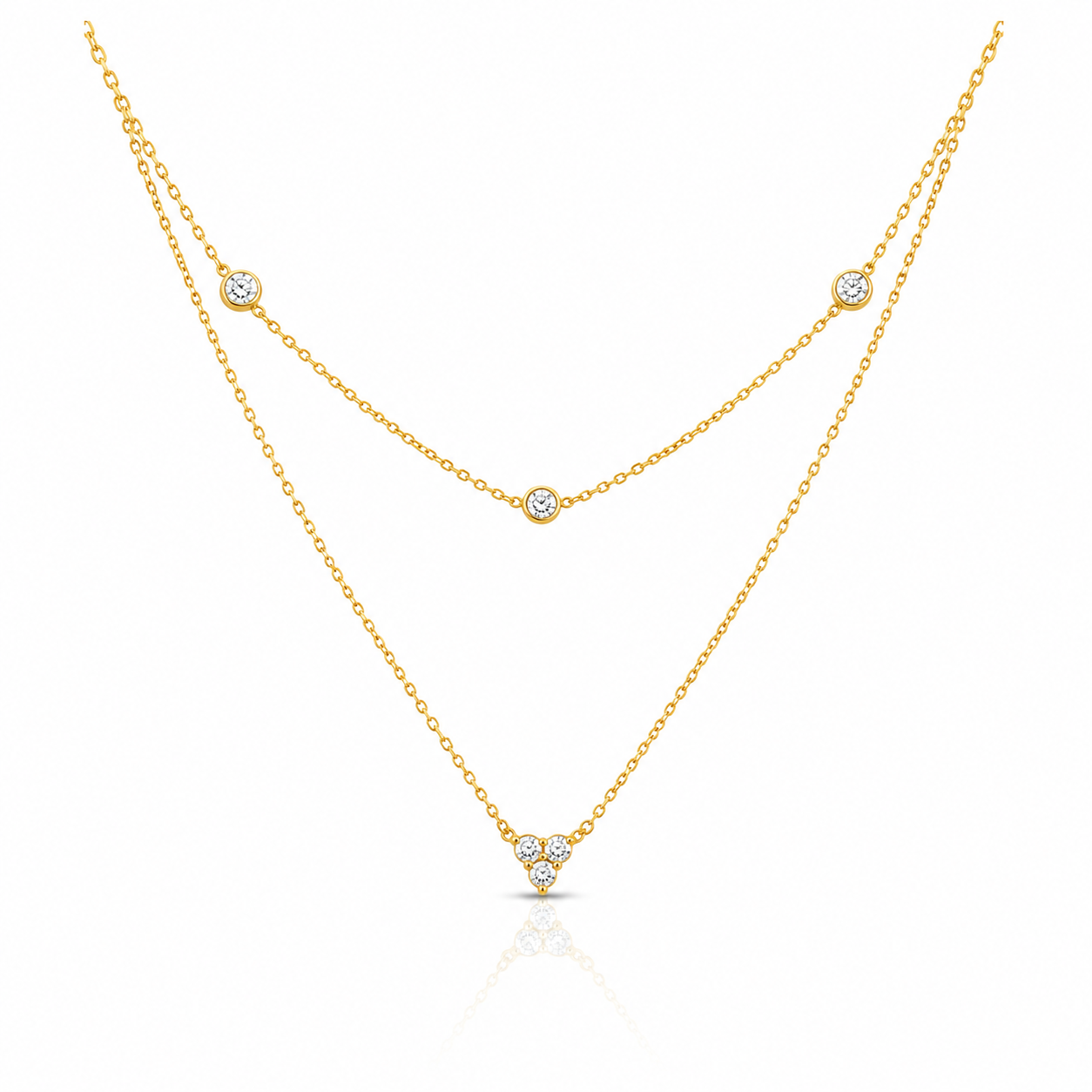 Celestial Layered Crystal Necklace