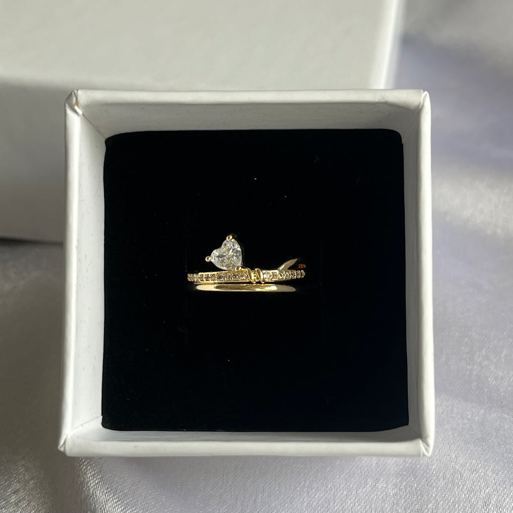 Radiant Heart Peak Solitaire Ring