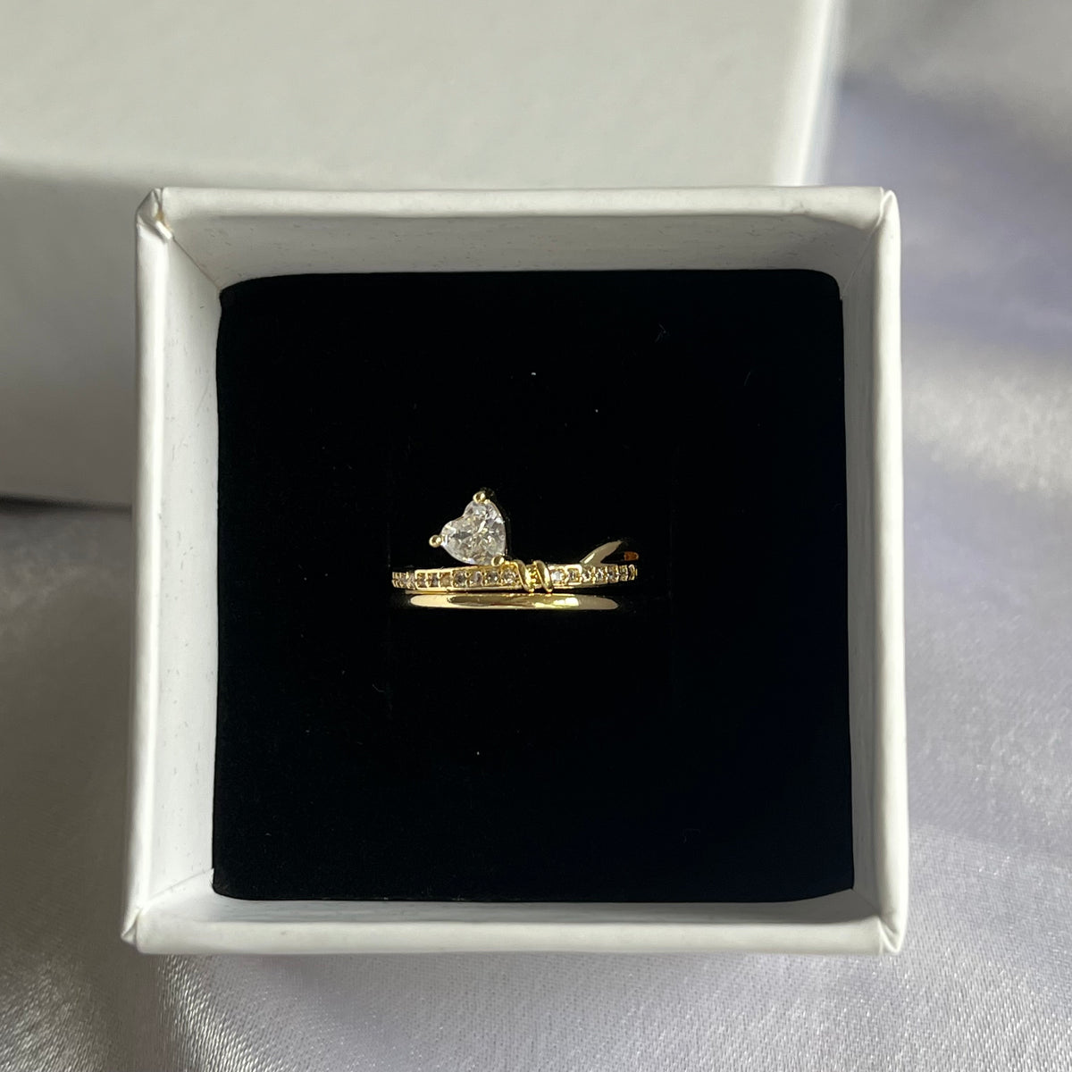 Radiant Heart Peak Solitaire Ring