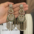 Rajwada Tassel Statement Earrings
