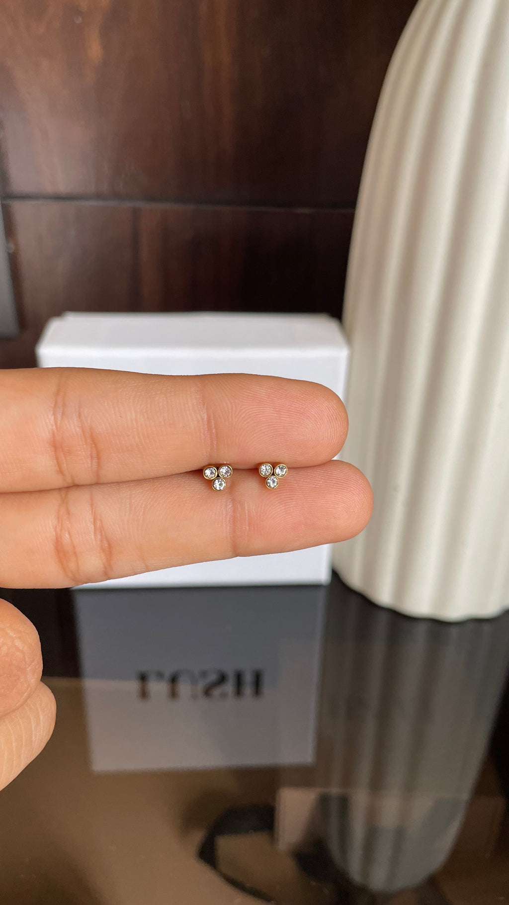 Triple Crystal Bloom Studs (ball back)