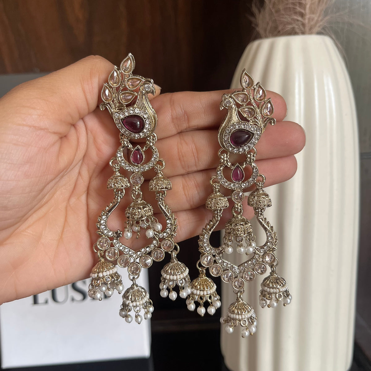 Mayura Jhumka Earrings