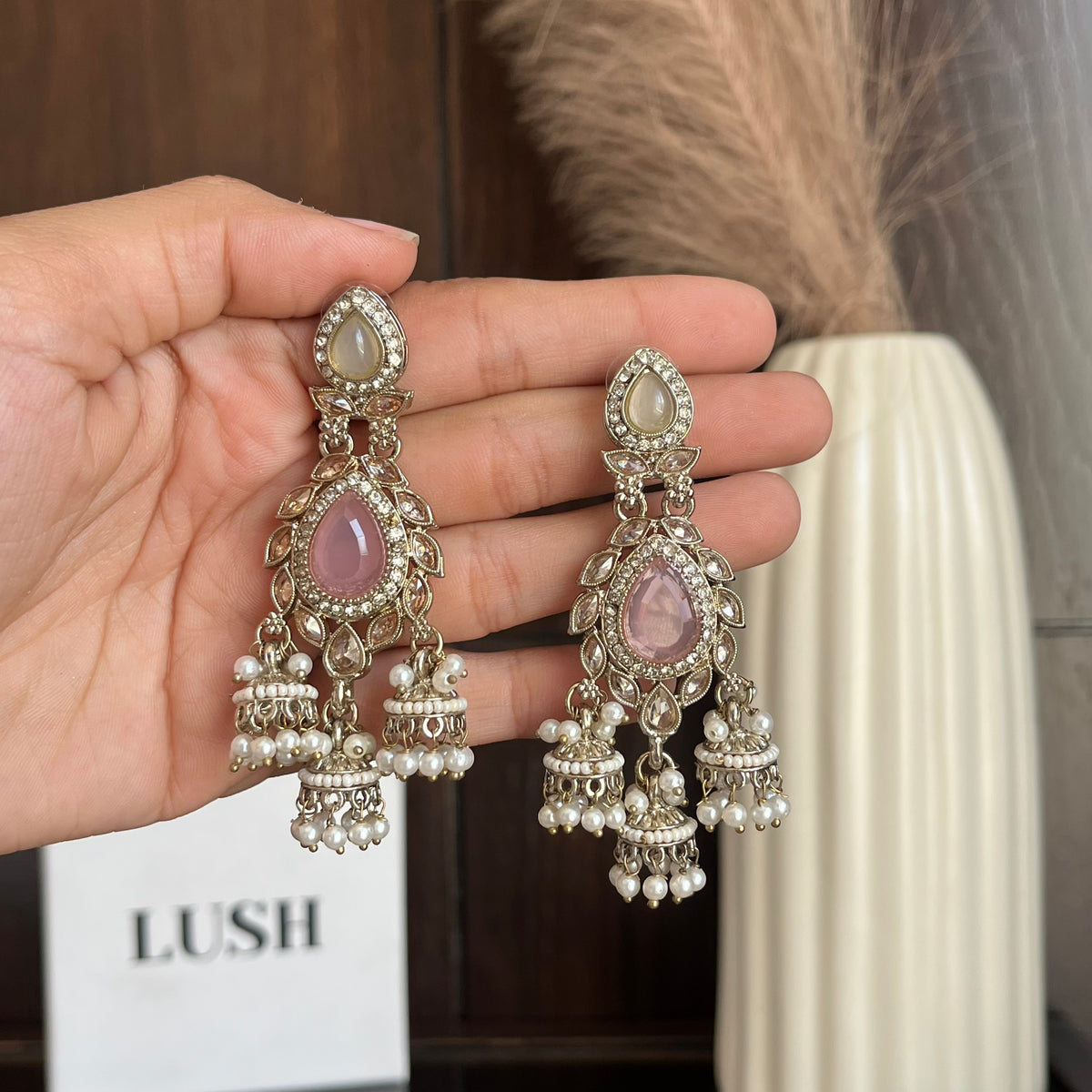 Pearl Jhumka Earrings