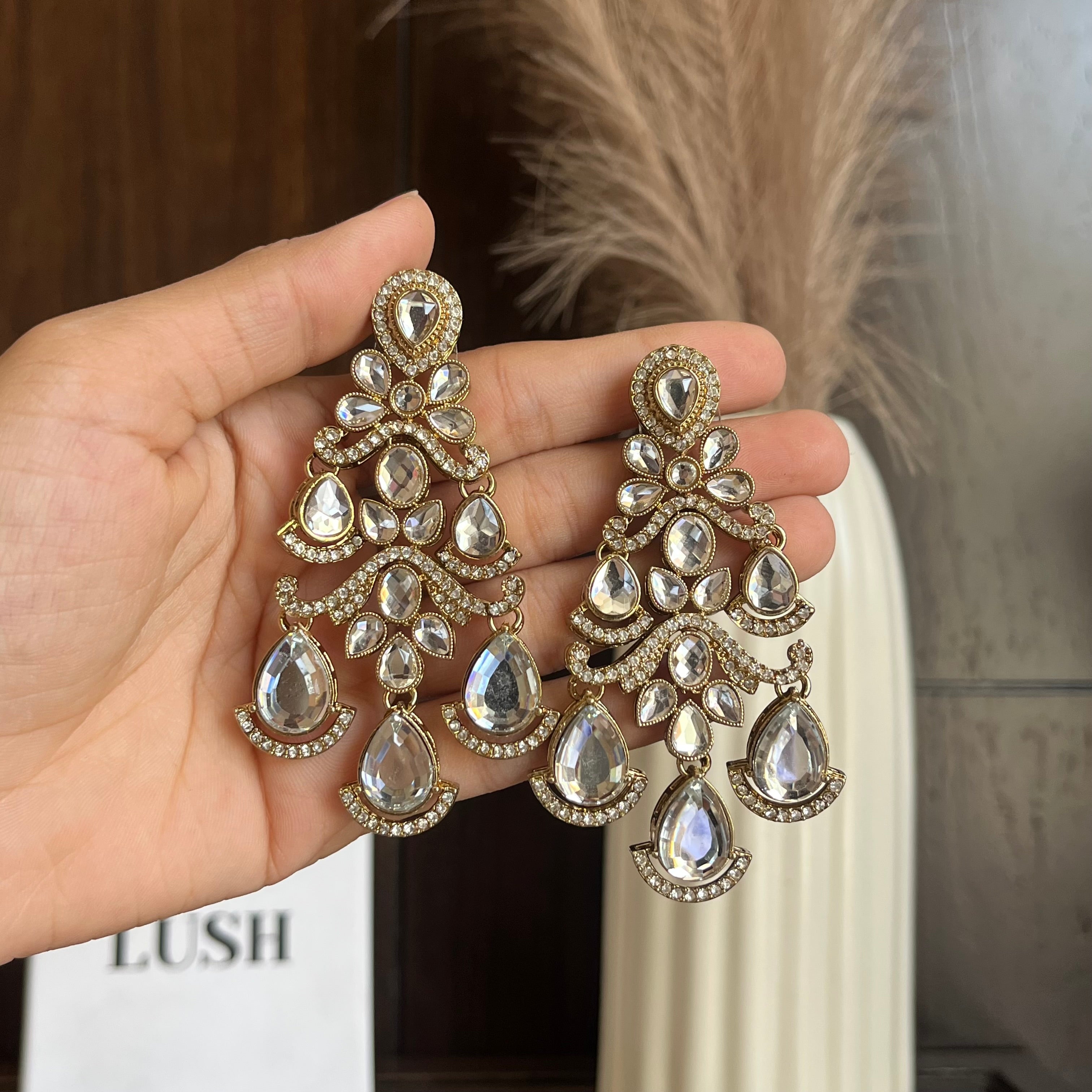 Aurora Crystal Chandelier Earrings