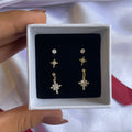 Starlight Cross Earrings(set of 3)