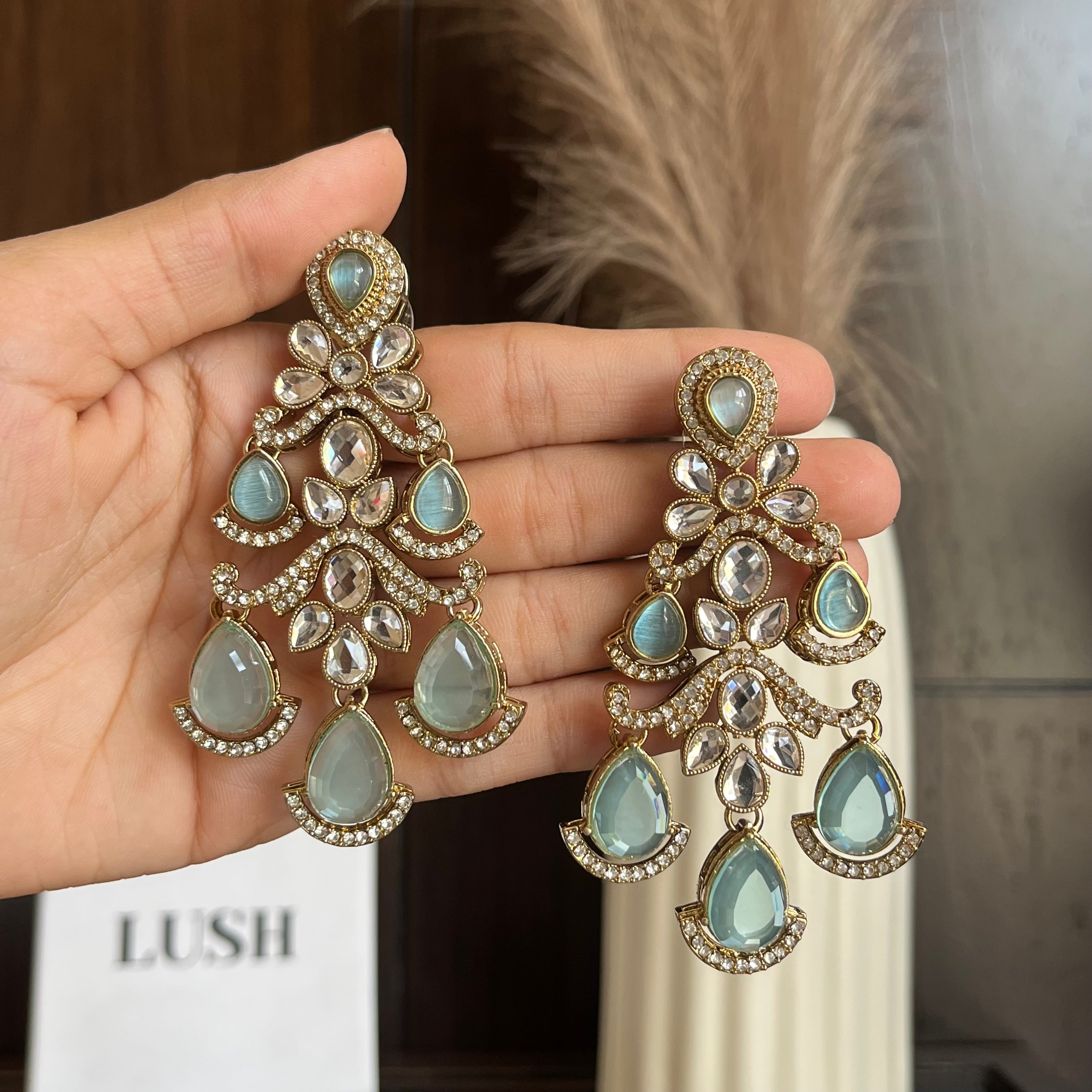 Aurora Crystal Chandelier Earrings