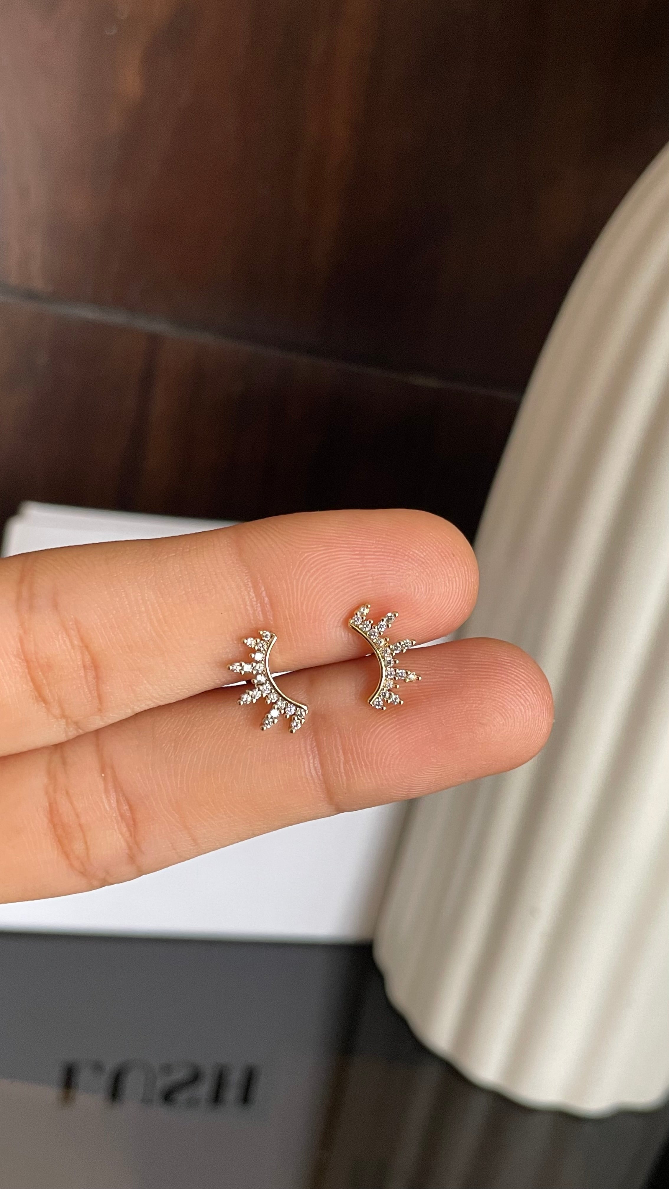 Crystal Branch Studs (ball back)