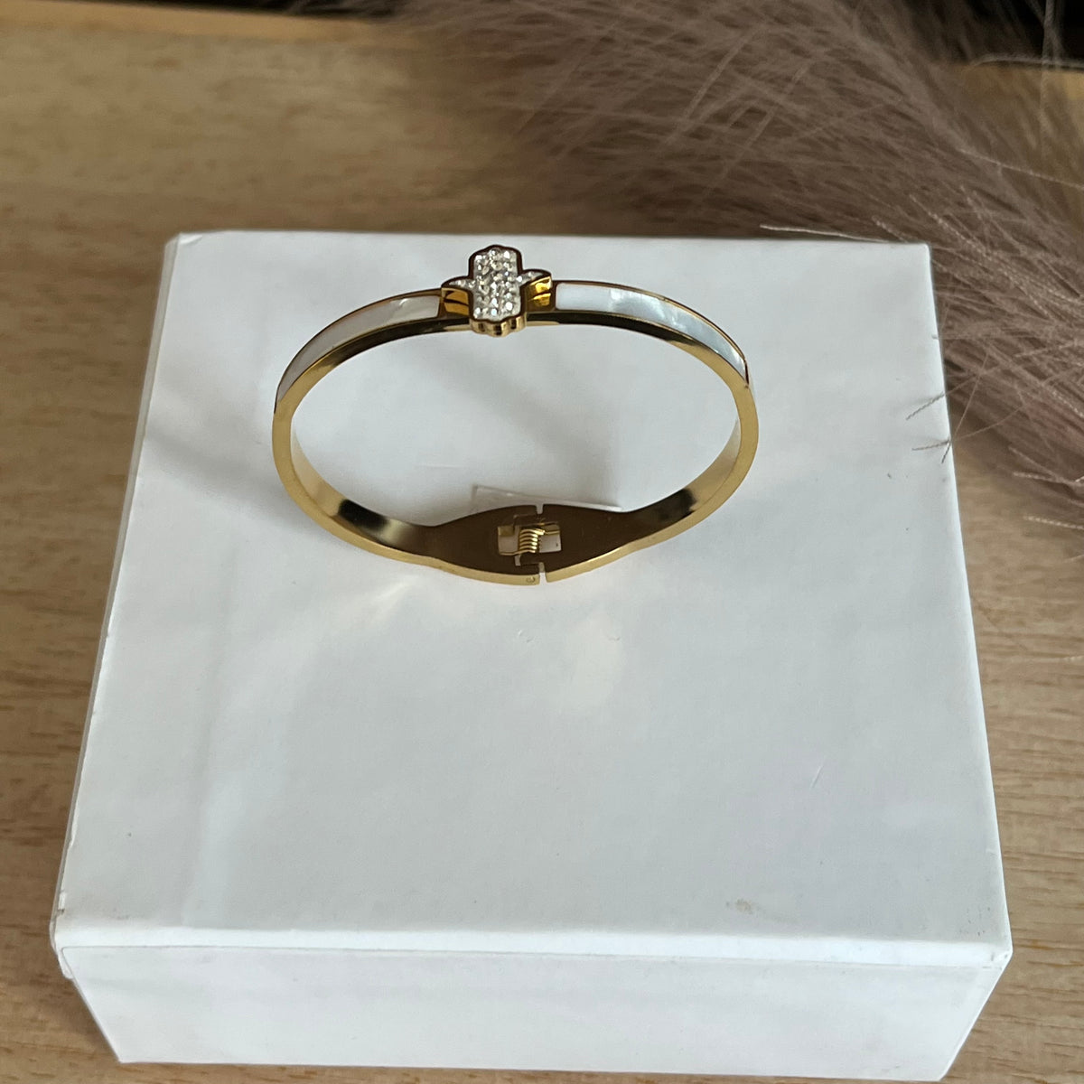Elara Crystal Cuff Bangle | Small Size