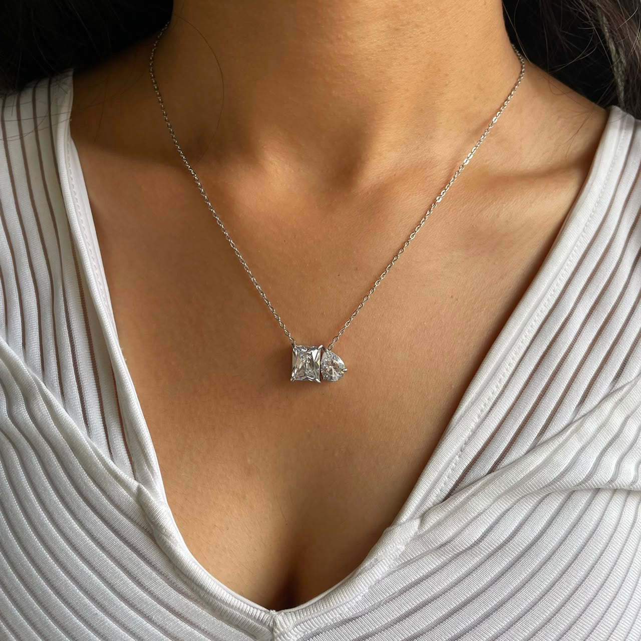 Toi et Moi Silver Necklace