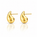 Gold Teardrop Stud Earrings