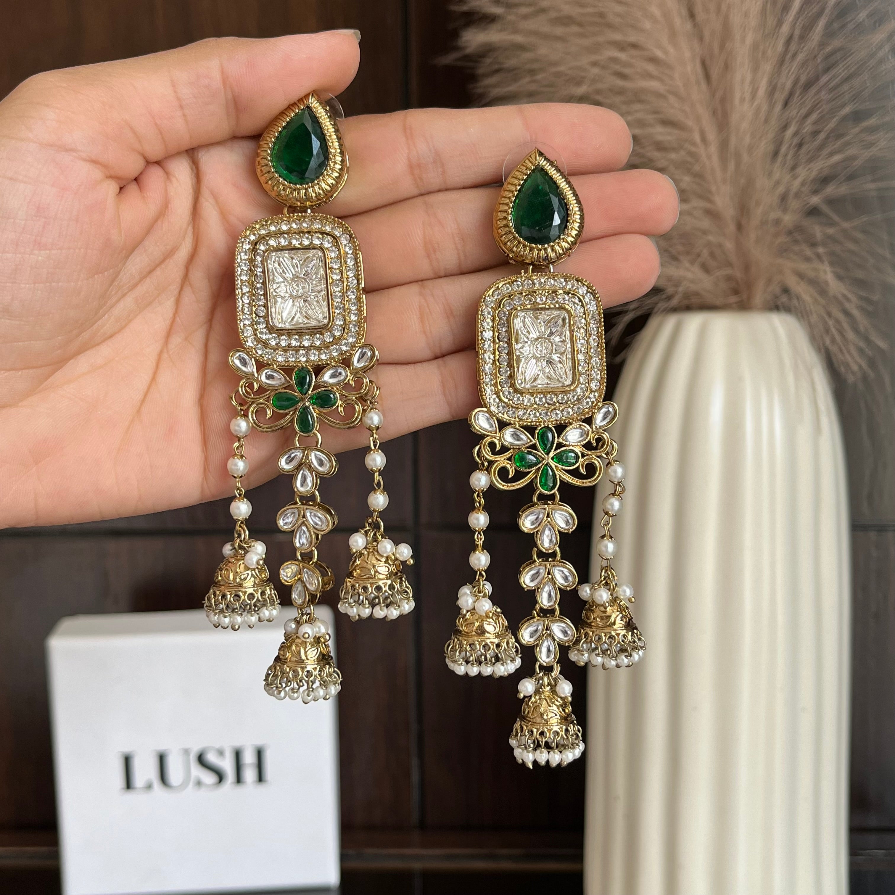 Multi-Tiered Jhumka Chandeliers
