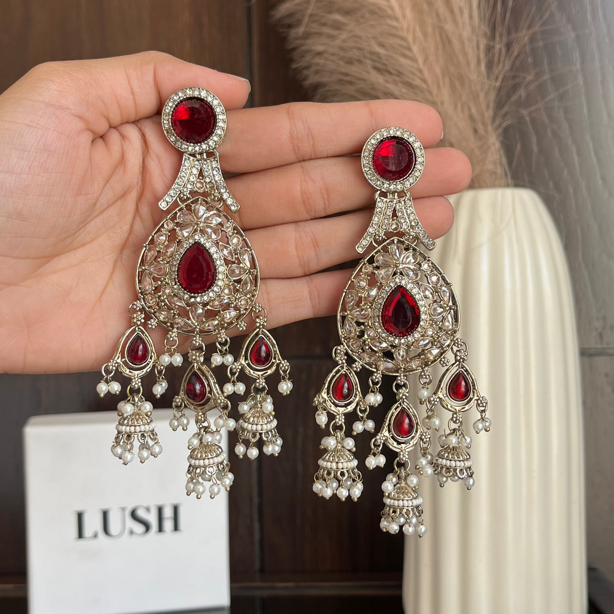 Kundan Chandelier Earrings