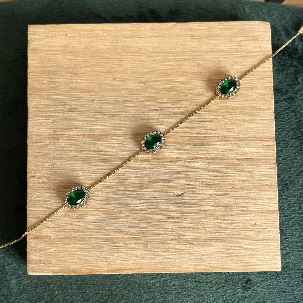 Emerald Halo Bracelet