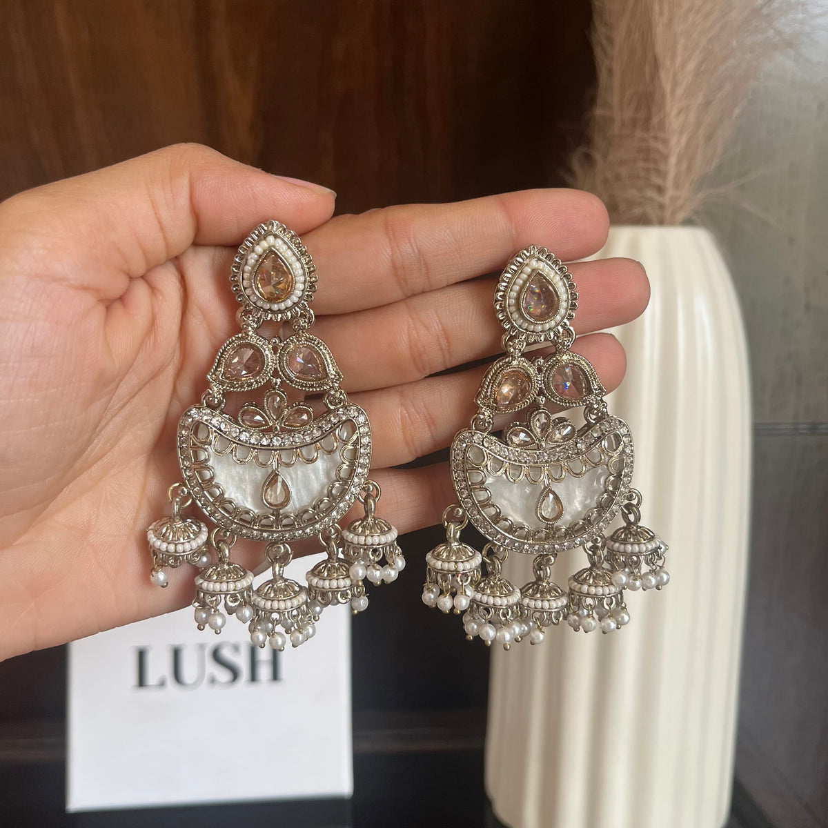 Kundan Chandbali Earrings