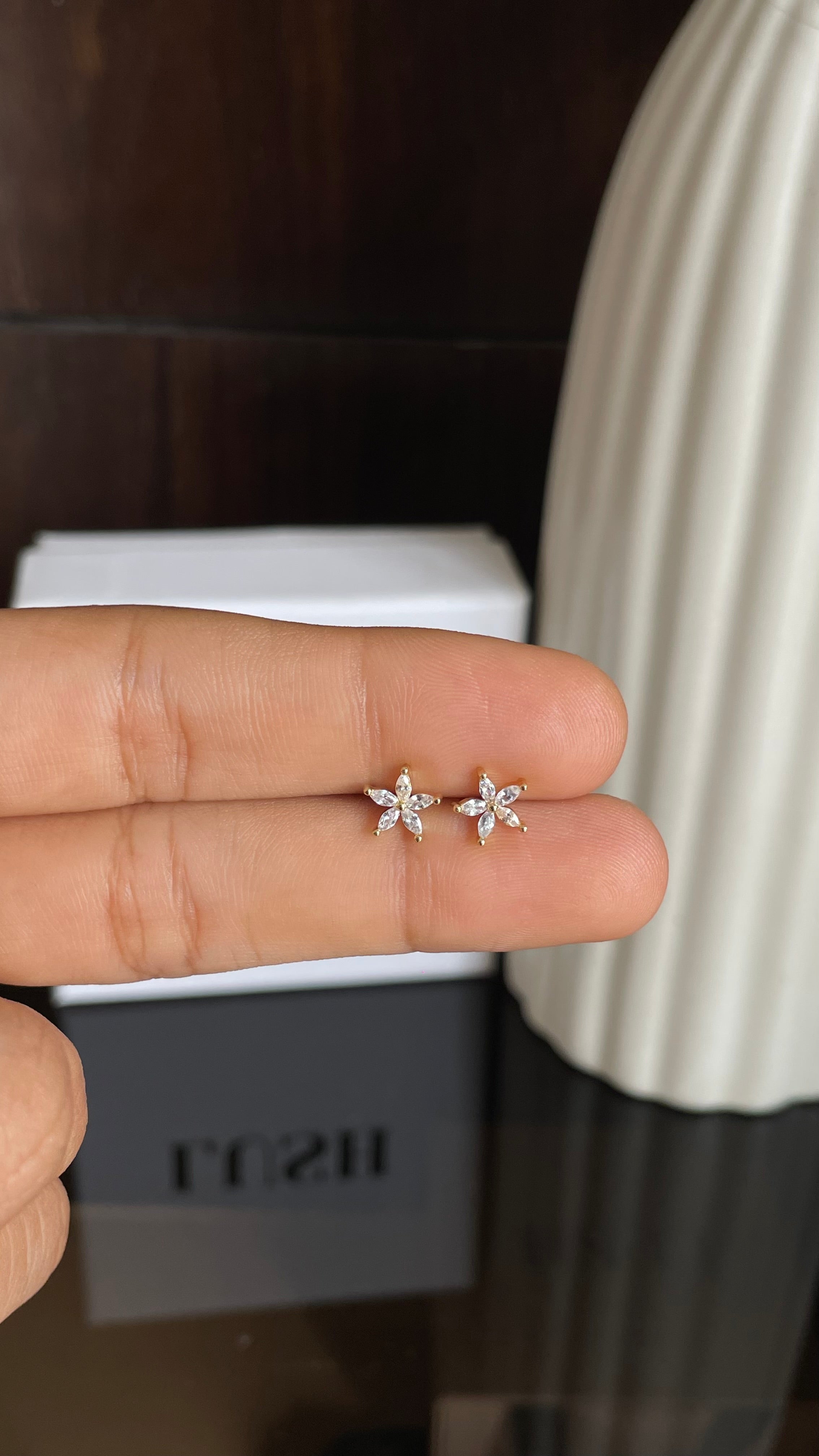 Crystal Bloom Studs (ball back)