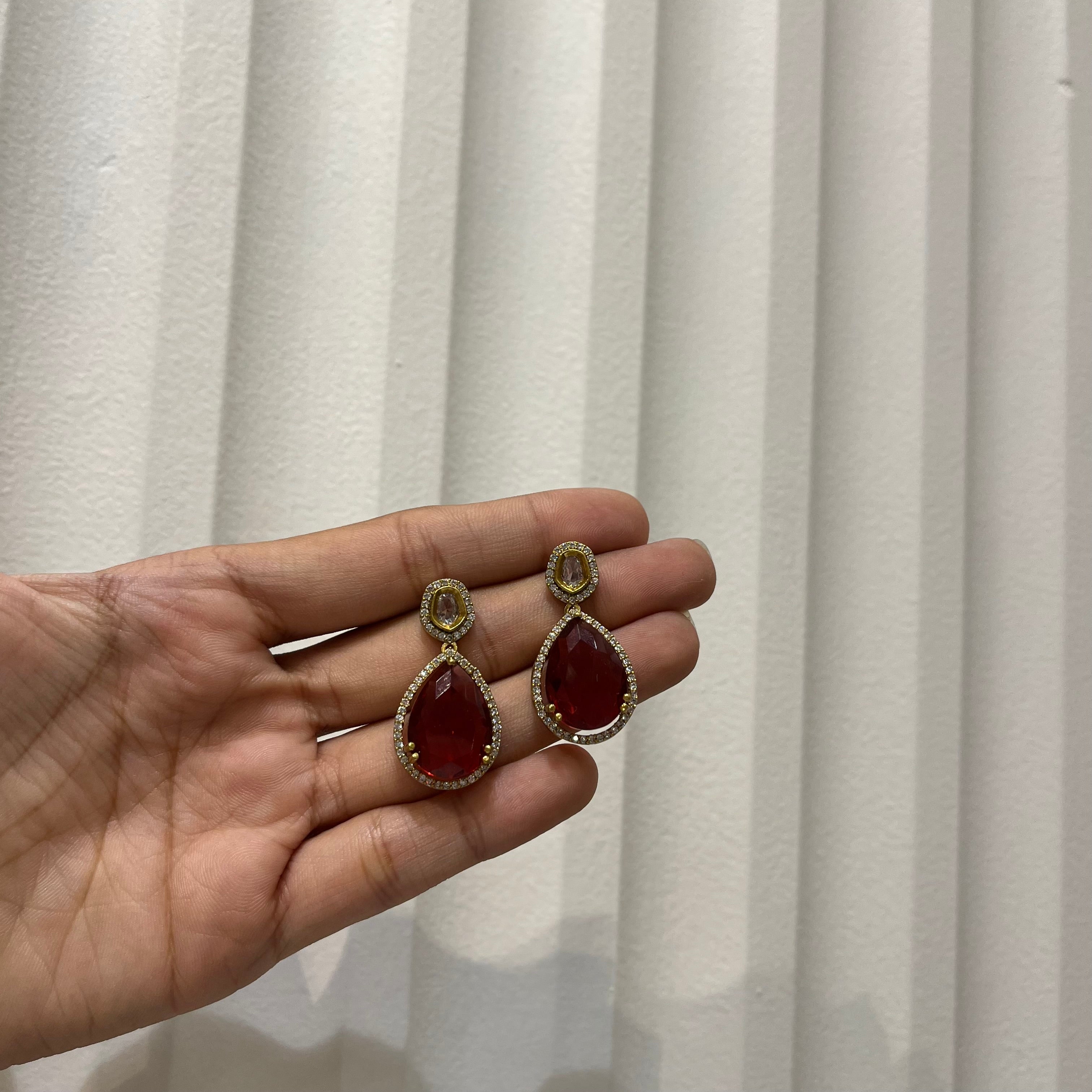 Ruby Royale Peacock Choker Set