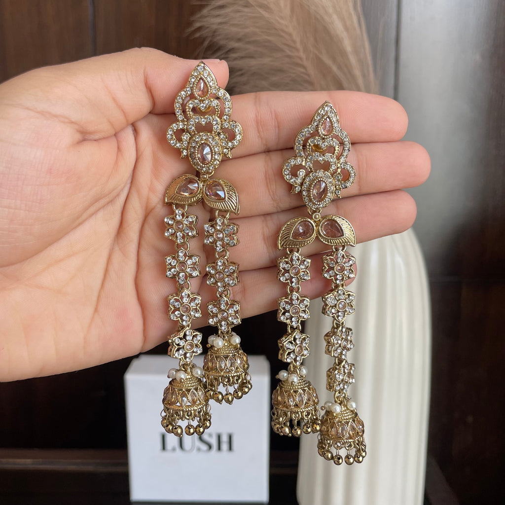 Floral Jhumka Earrings