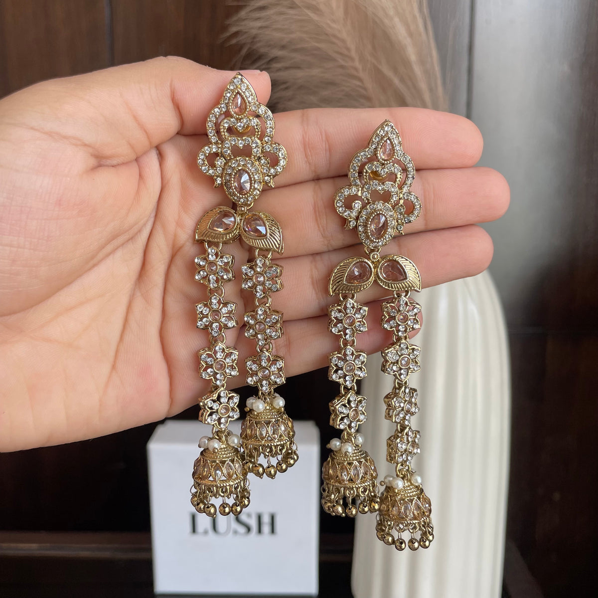 Floral Jhumka Earrings