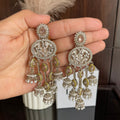 Floral Chandbali Earrings