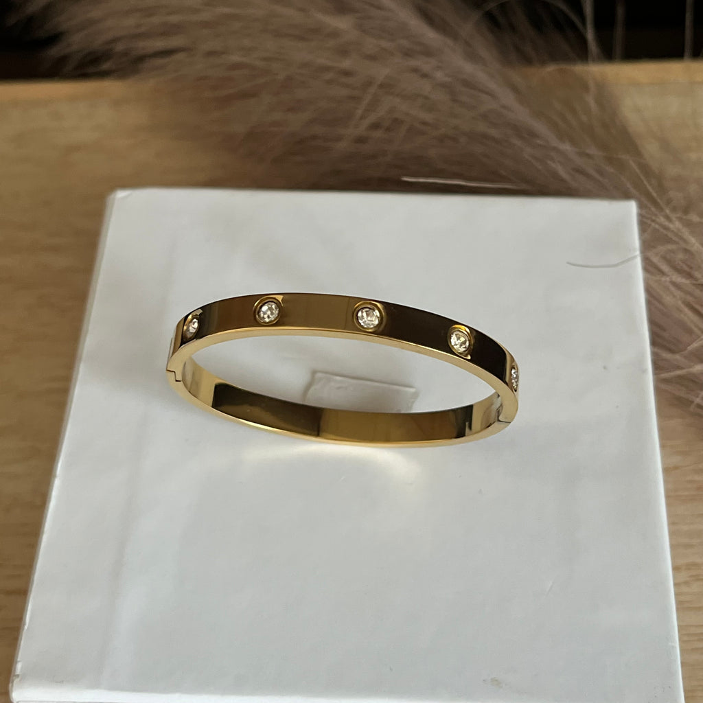 Crystal Studded Cuff Bracelet|Small size