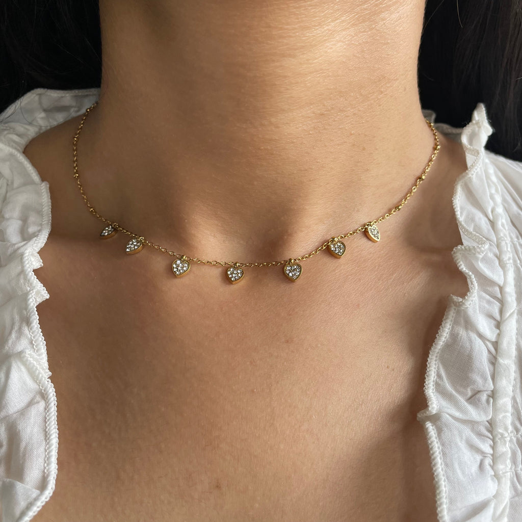 Heart charm necklace