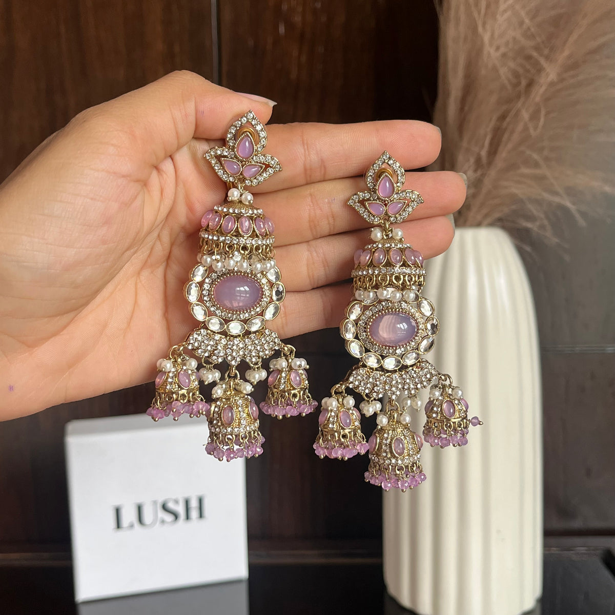 Noor Jhumki Statement Earrings