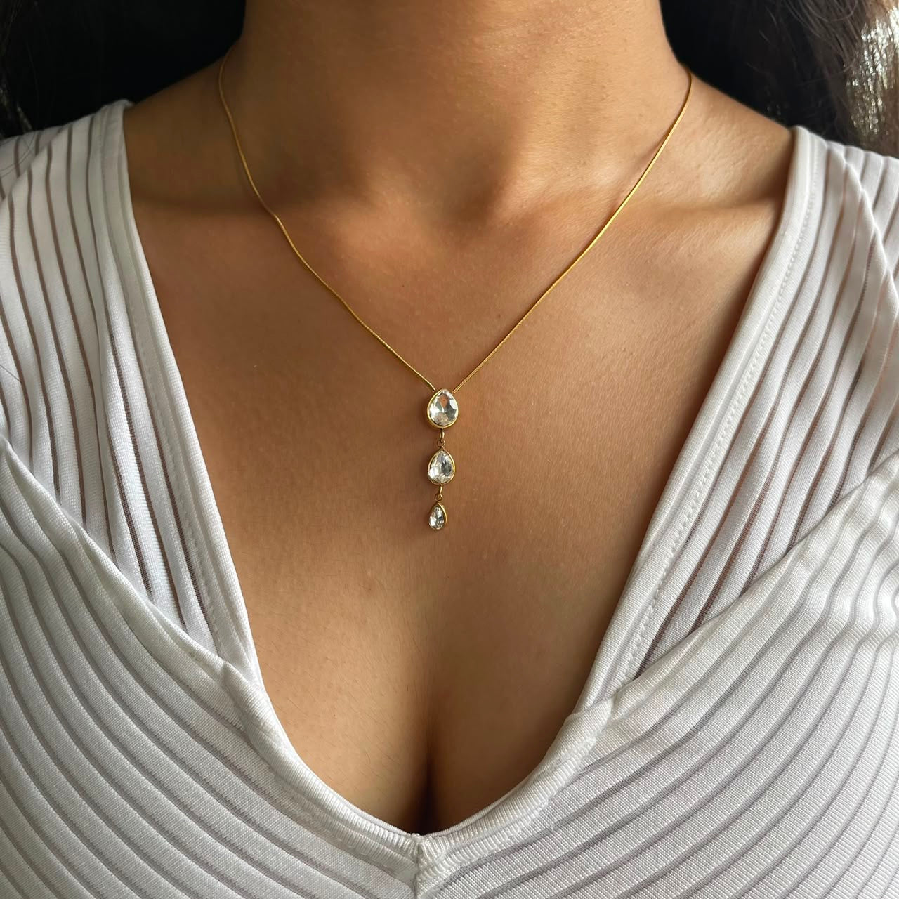 The Cascade Teardrop Pendant