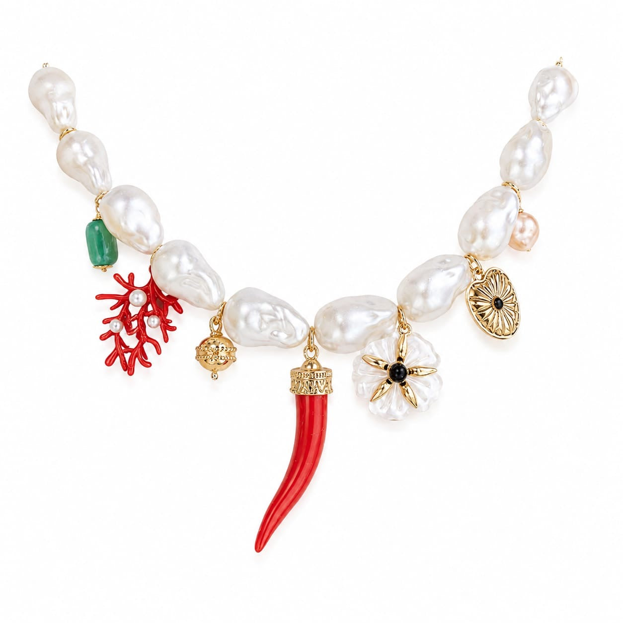 Coastal Charms Pearl Statement Necklace
