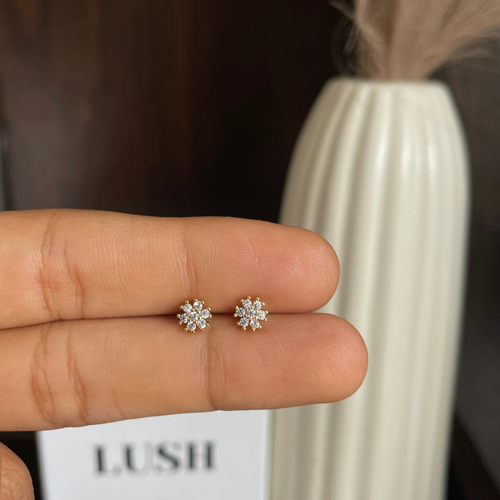 Crystal Blossom Studs (ball back)