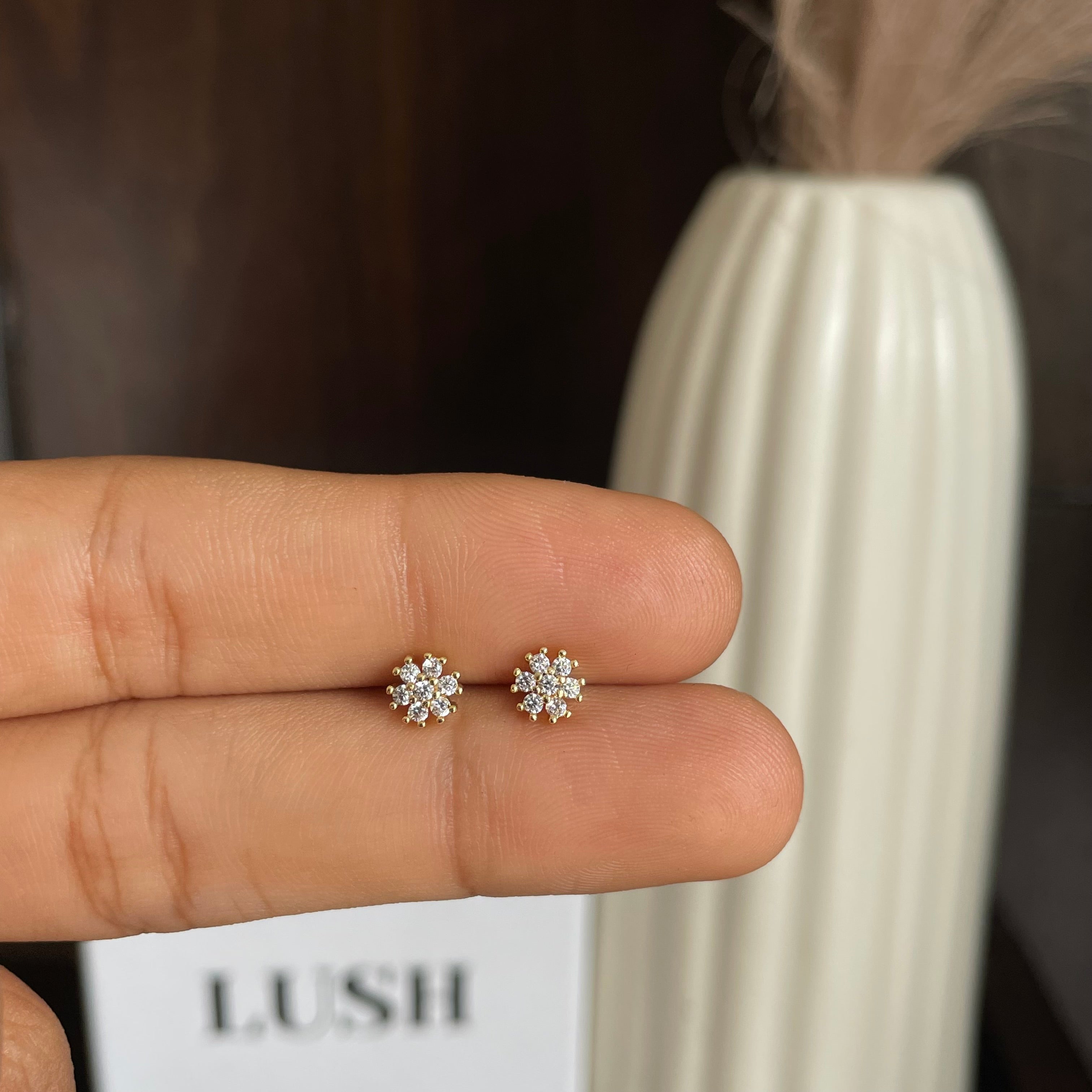 Crystal Blossom Studs (ball back)