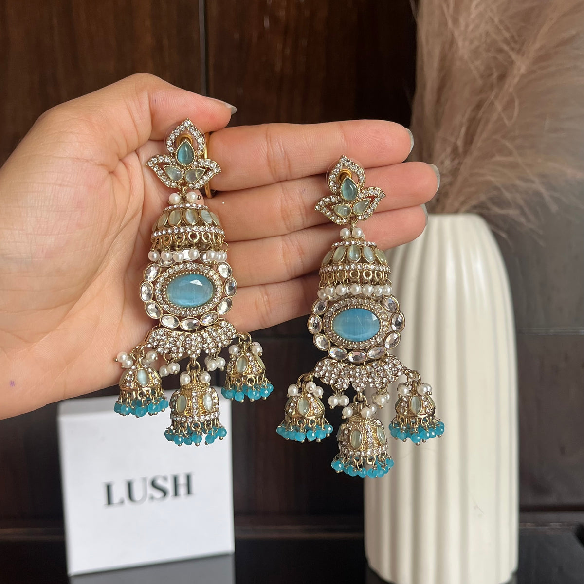Noor Jhumki Statement Earrings