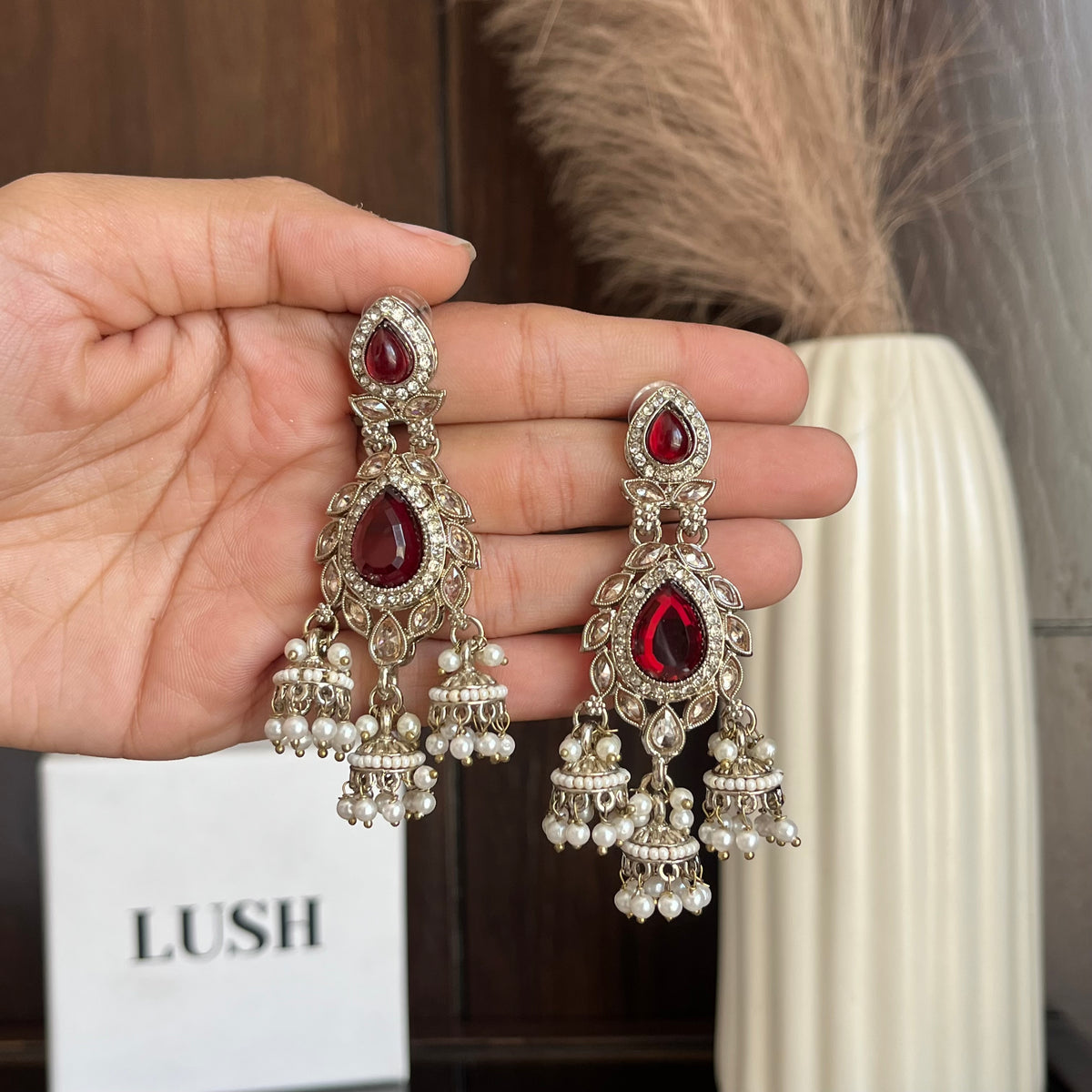 Pearl Jhumka Earrings