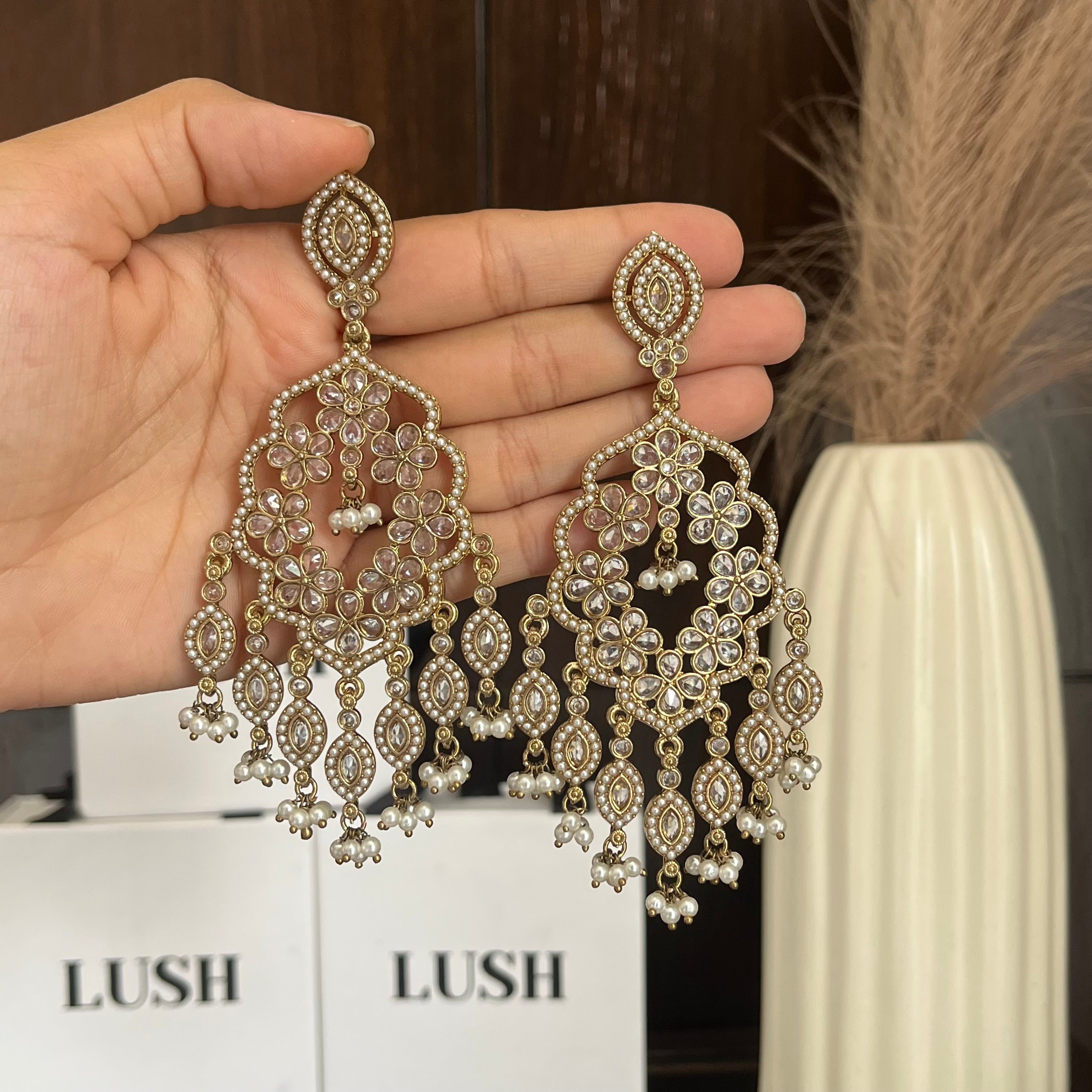 Gulnaar Chandbali Earrings
