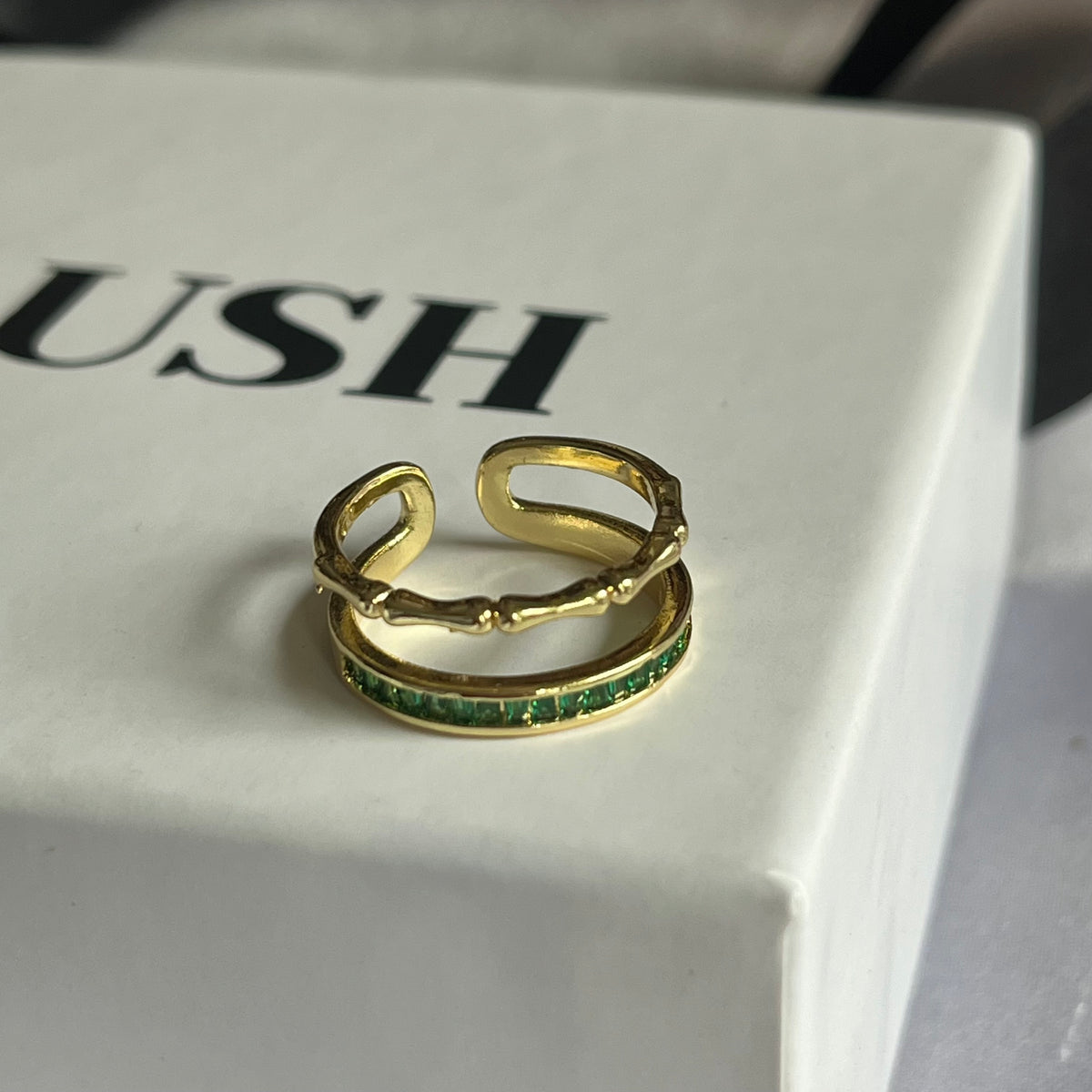 Emerald Baguette Ring