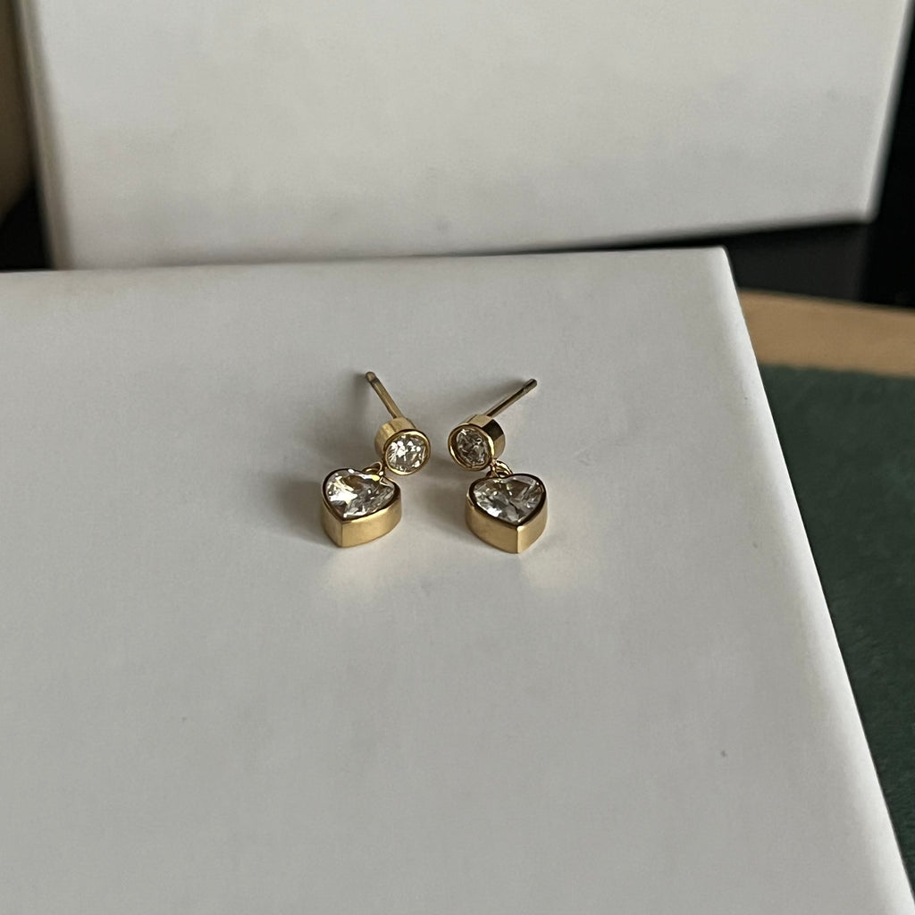 Heart Drop Earrings