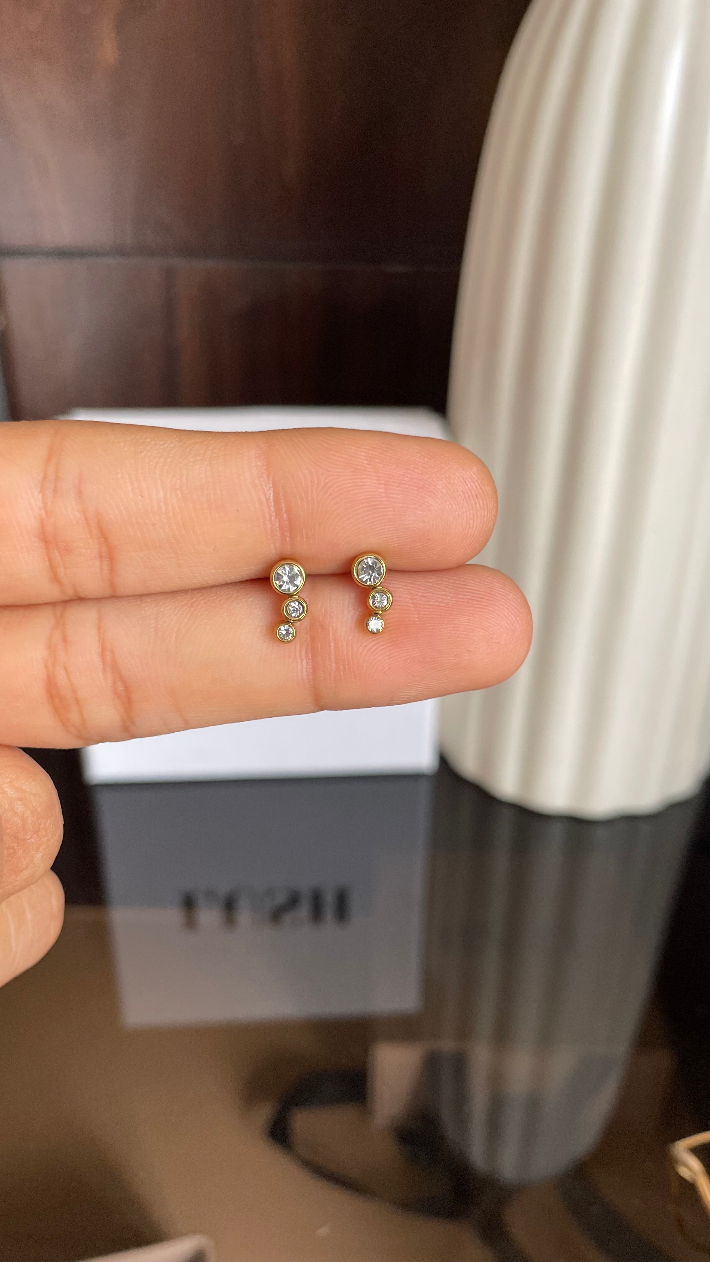 Crystal Cascade Studs (ball back)