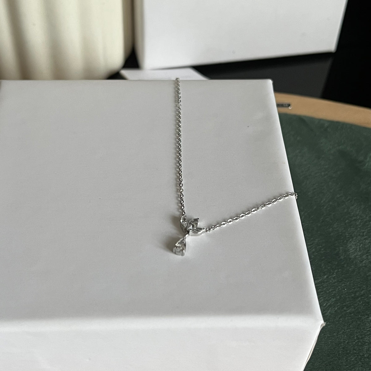 Crystal Petal Drop Necklace